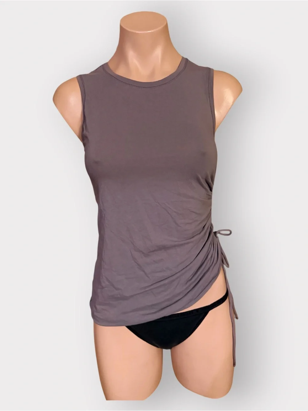 Lululemon Womens Dusky Lavender Cinch It Tank Top Side Tie Ruched Sleeveless